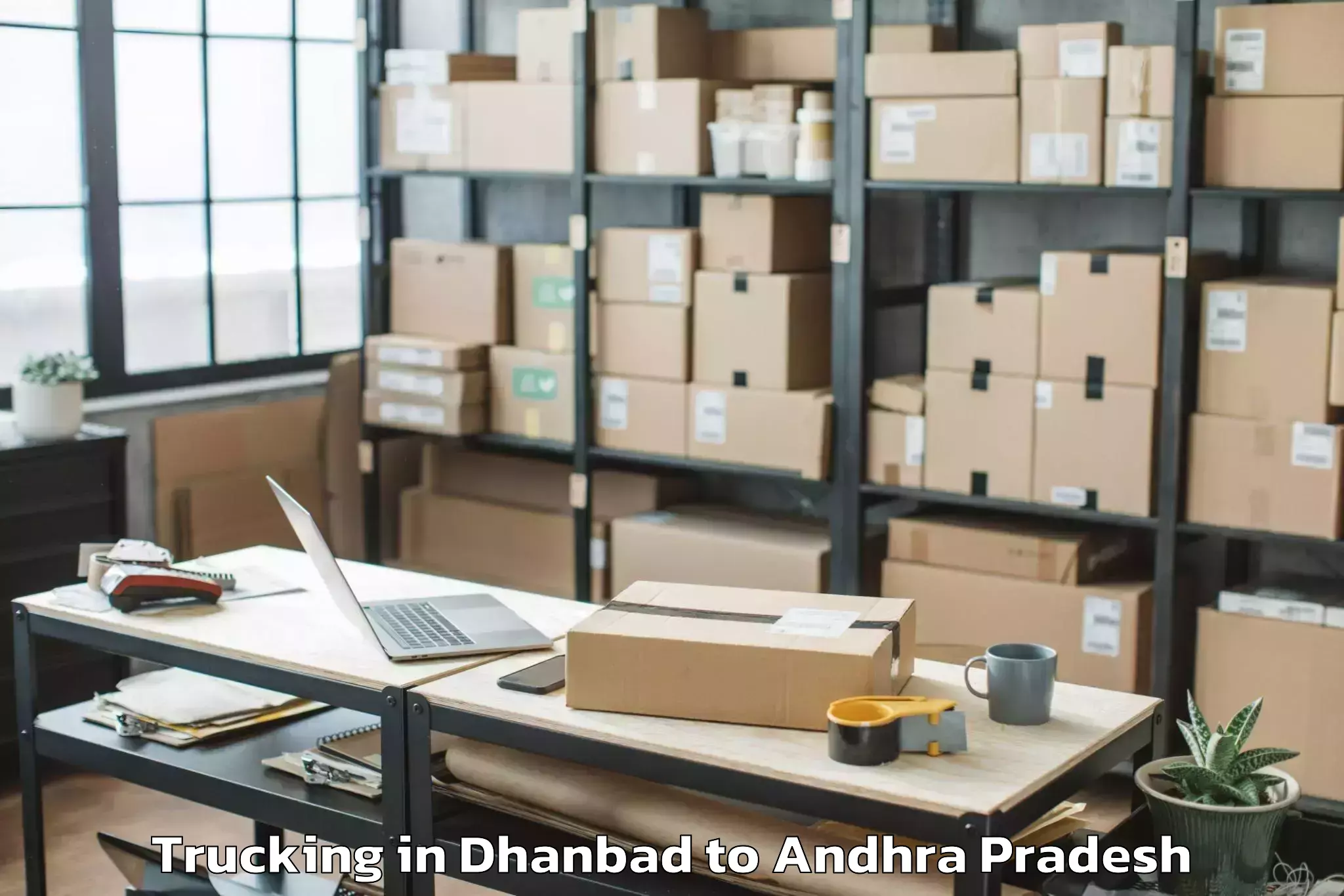 Book Dhanbad to Mamidikududru Trucking